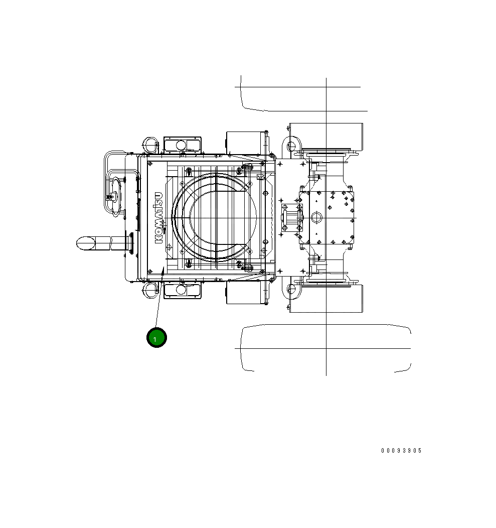 Крышка 23B-54-15870  Komatsu