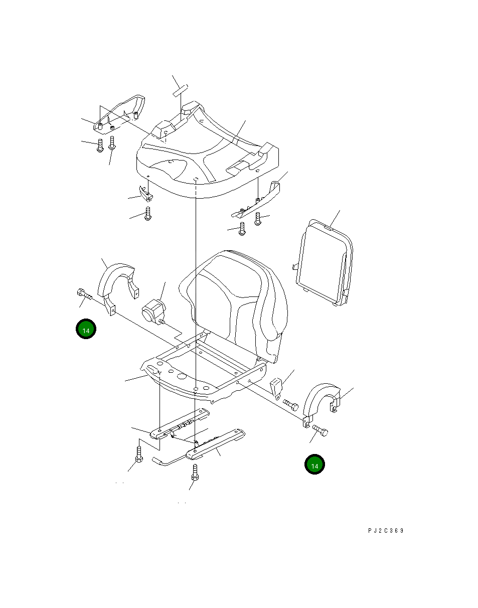 Болт 3EB-50-39250 Komatsu