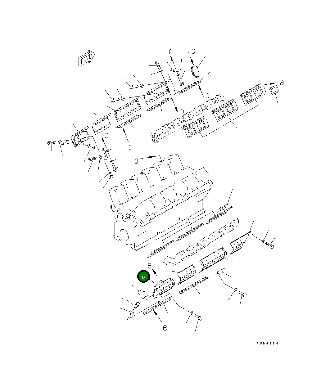 Крышка 6166-11-9234 Komatsu