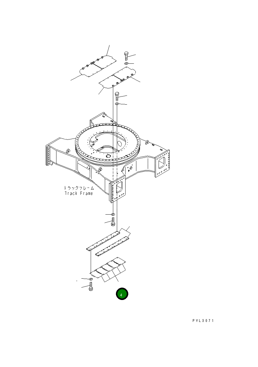 Крышка 21T-30-18120  Komatsu