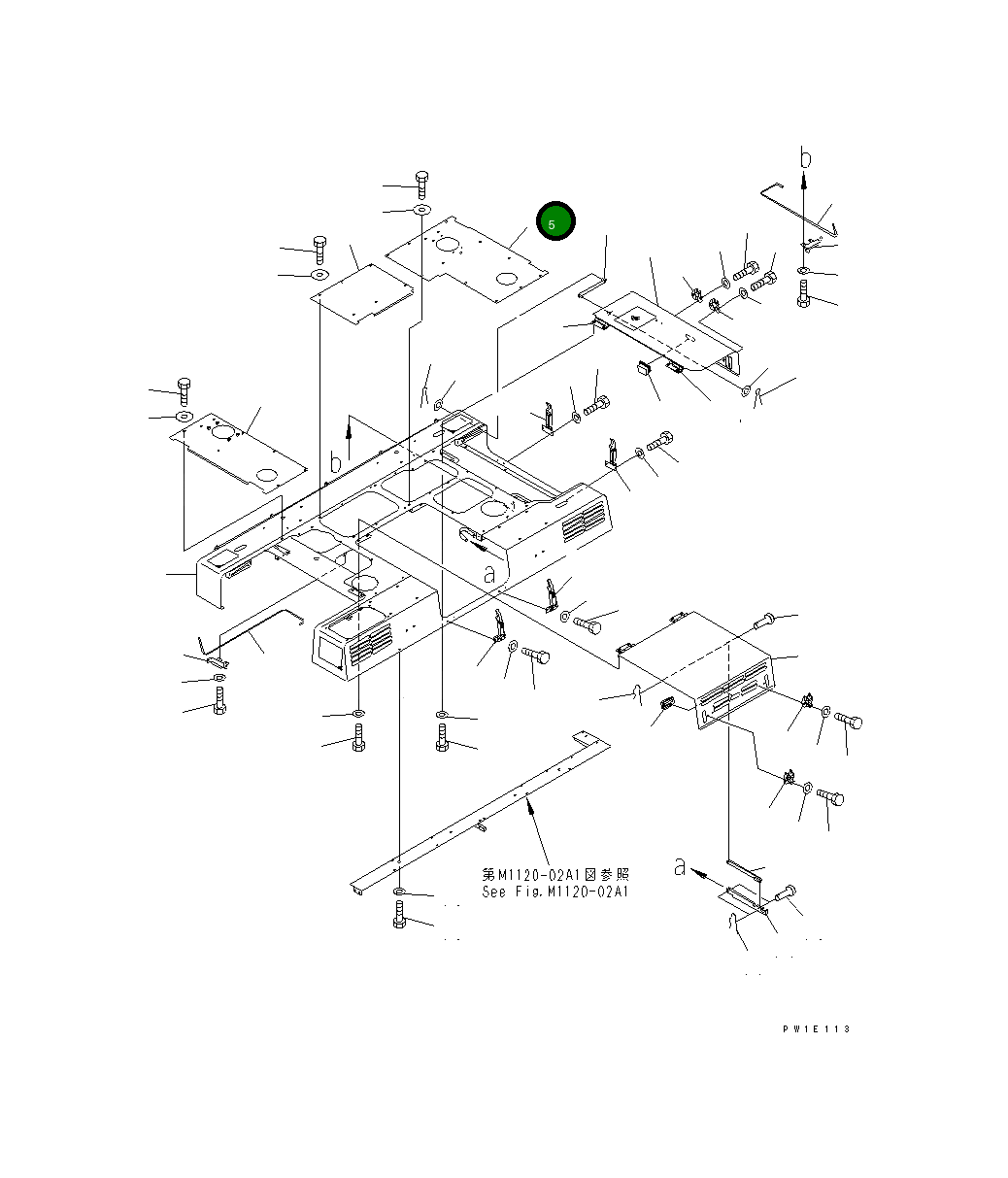 Крышка 21T-54-64640 Komatsu