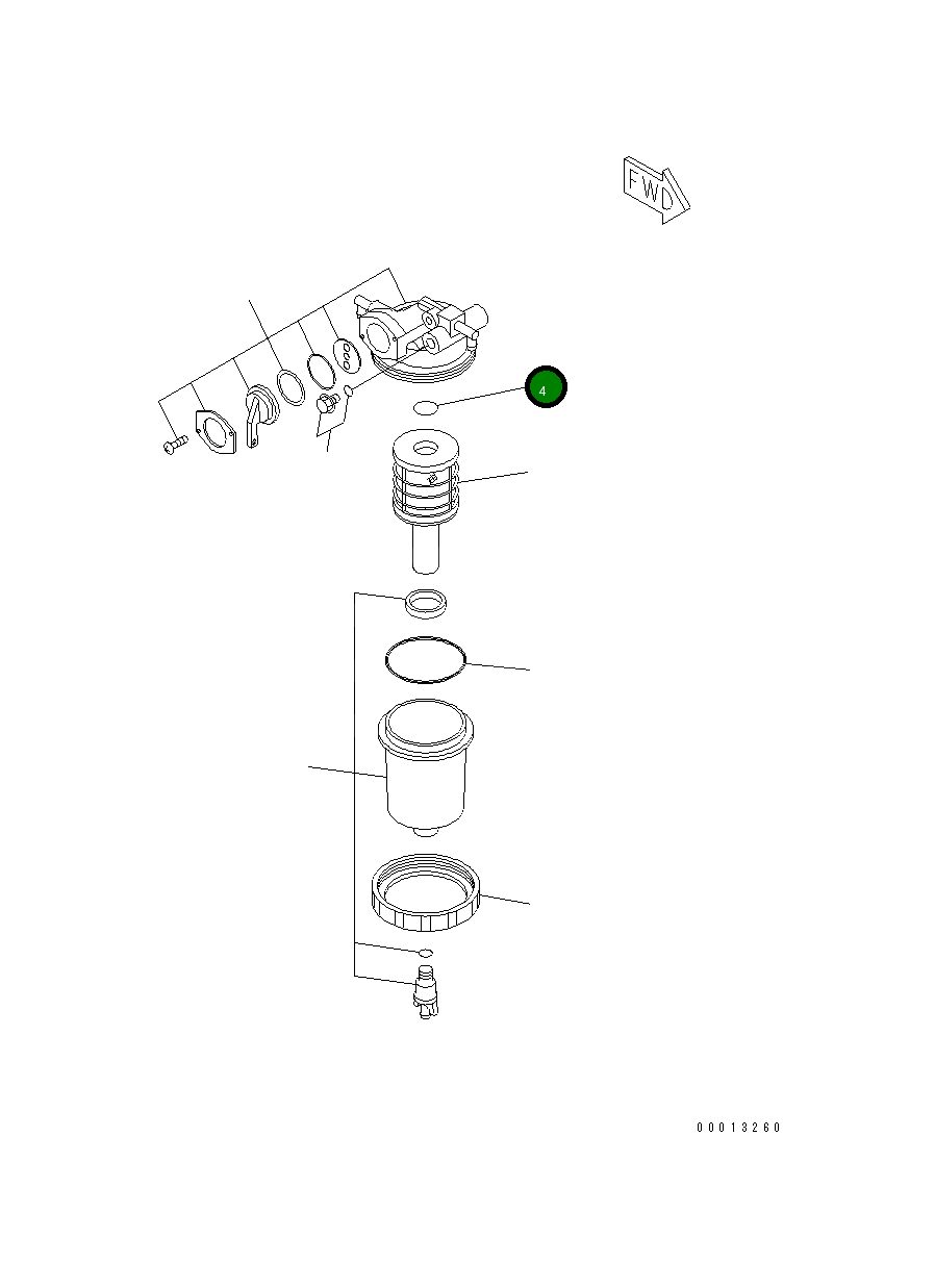 Кольцо уплотнительное (O-Ring) 453-667 Komatsu