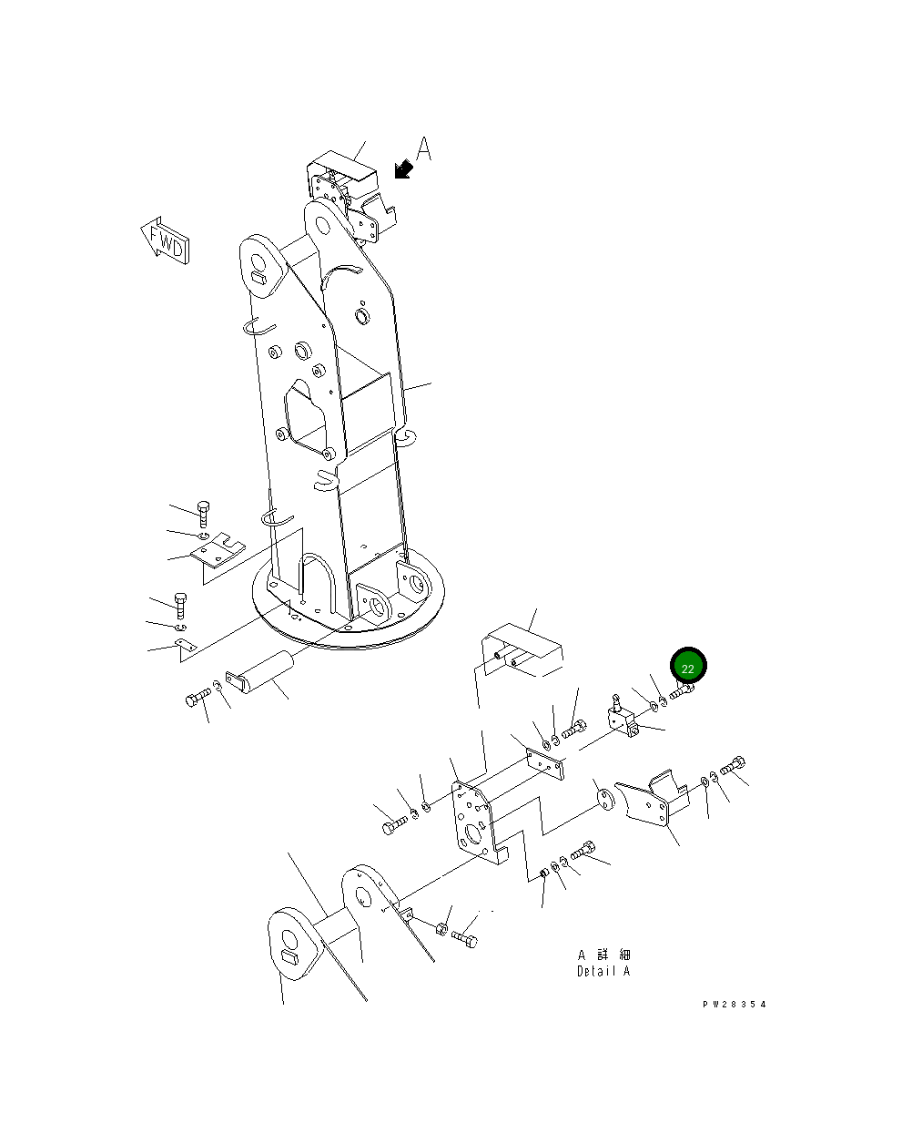 Болт MH21012-04050 Komatsu