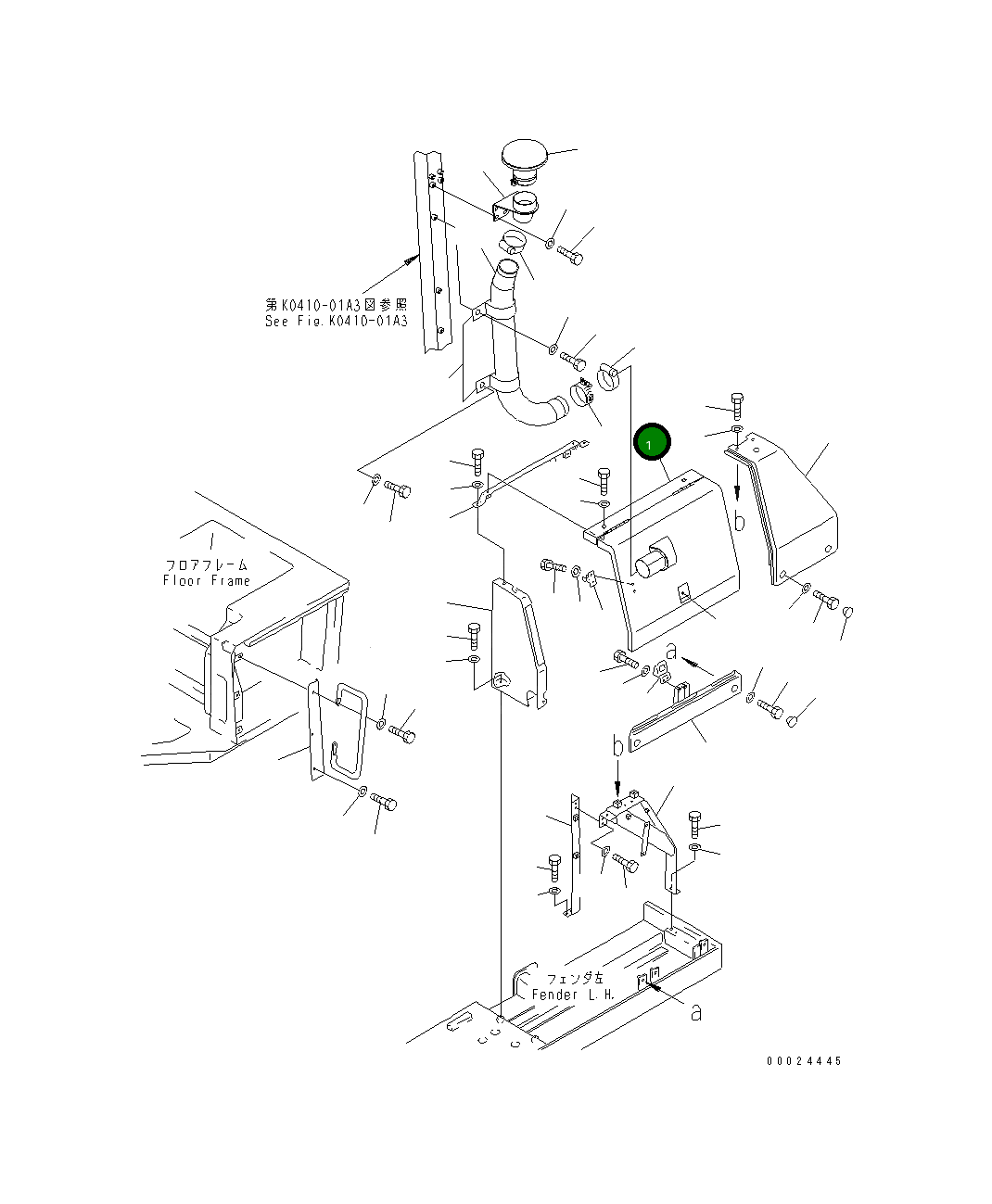 Крышка 154-54-51130  Komatsu