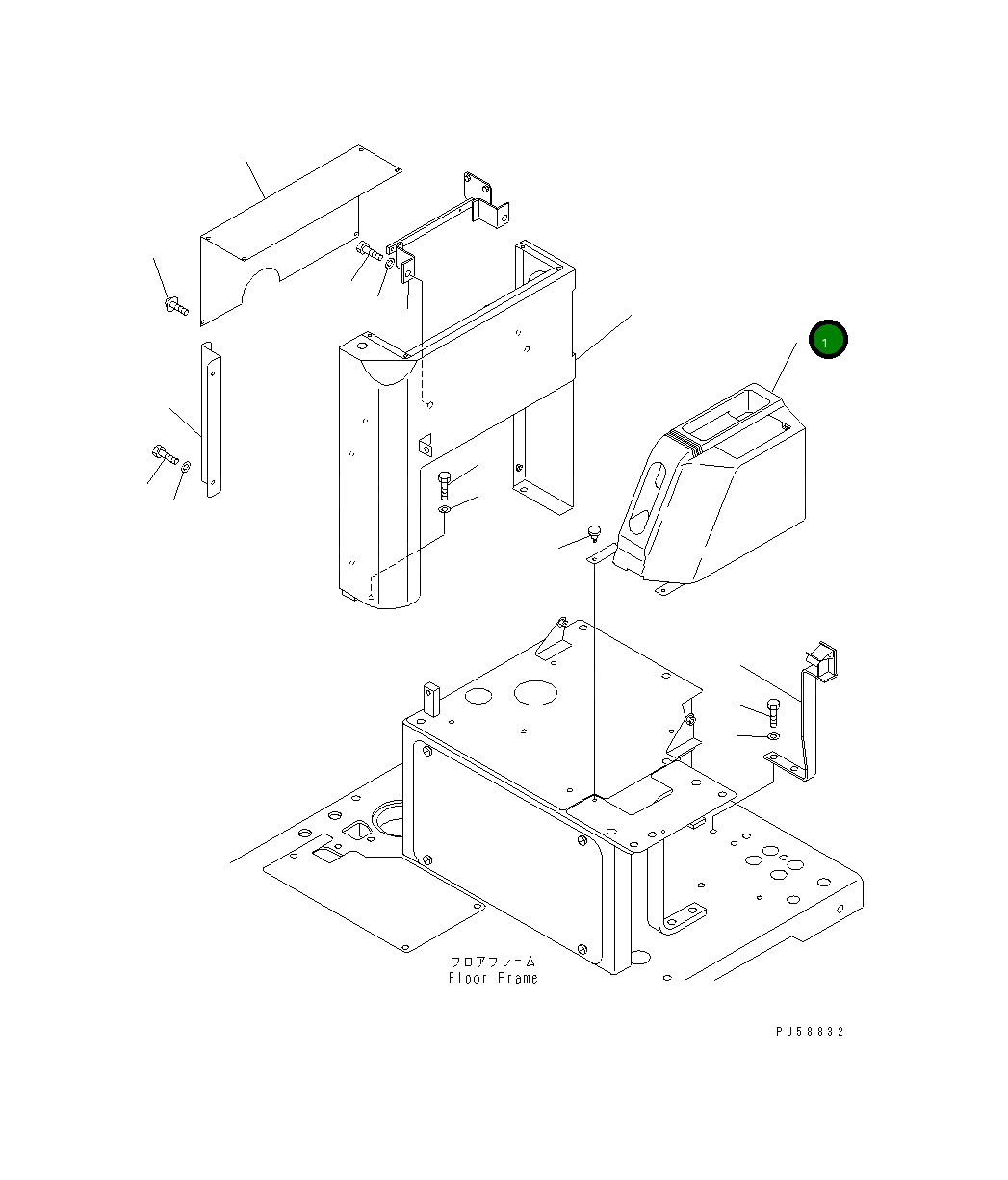 Крышка 23D-54-31442 Komatsu