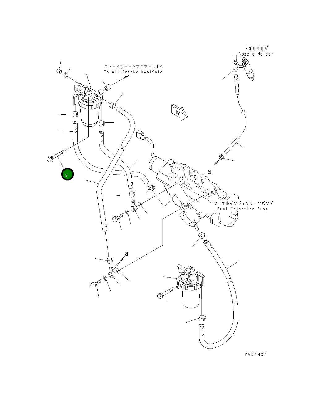 Болт YM129436-55630 Komatsu
