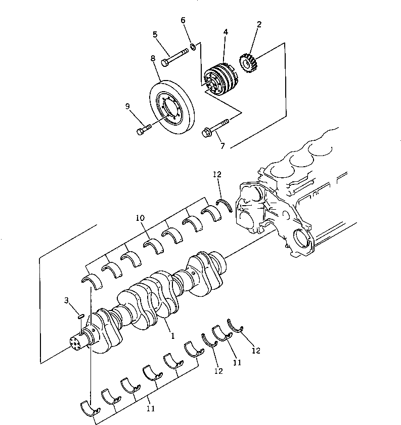 Болт 01051-51455  Komatsu