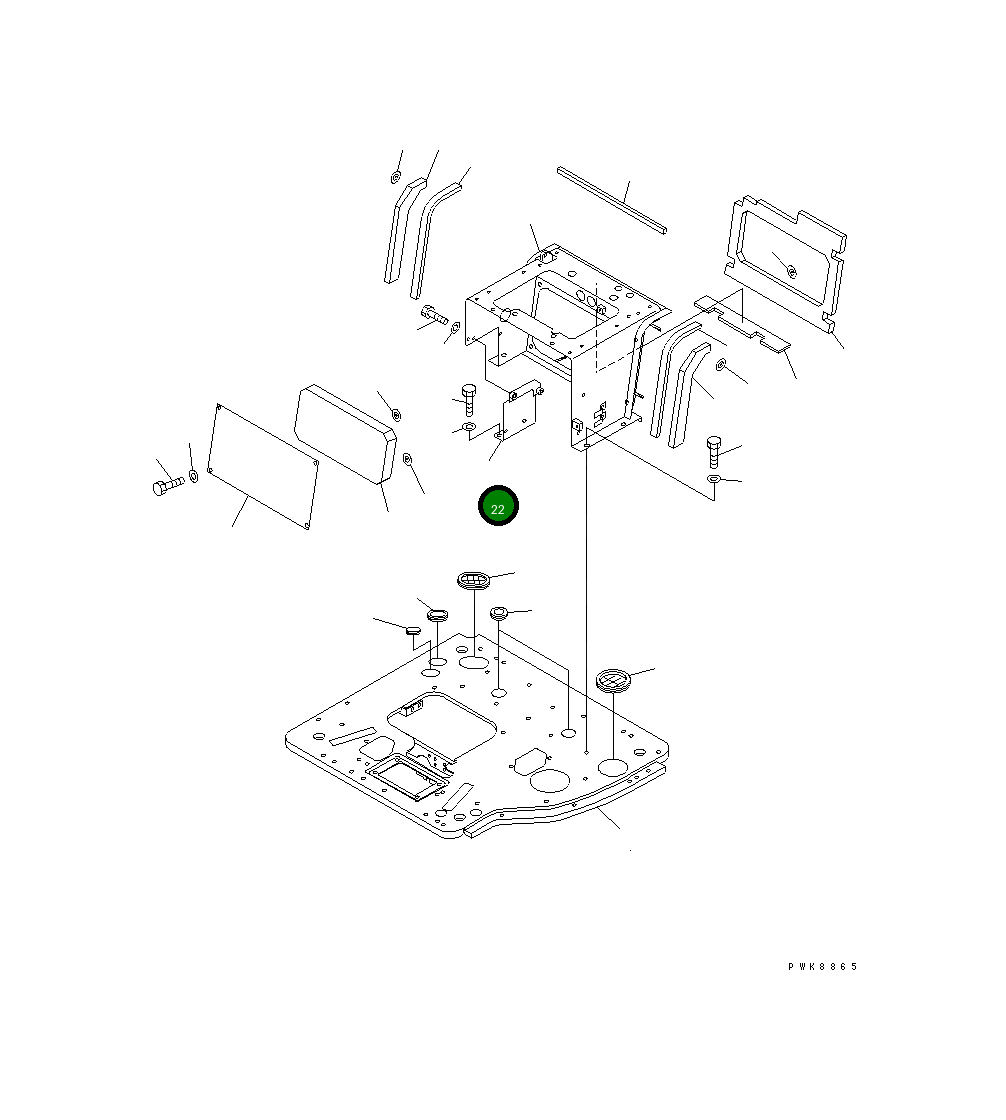 Крышка 22M-54-12340 Komatsu