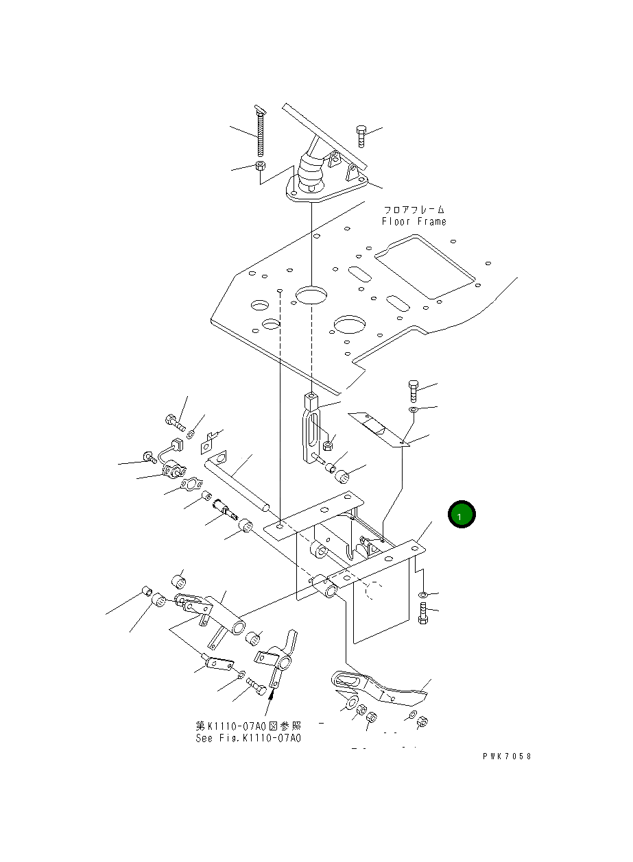 Крышка 21J-43-13115  Komatsu