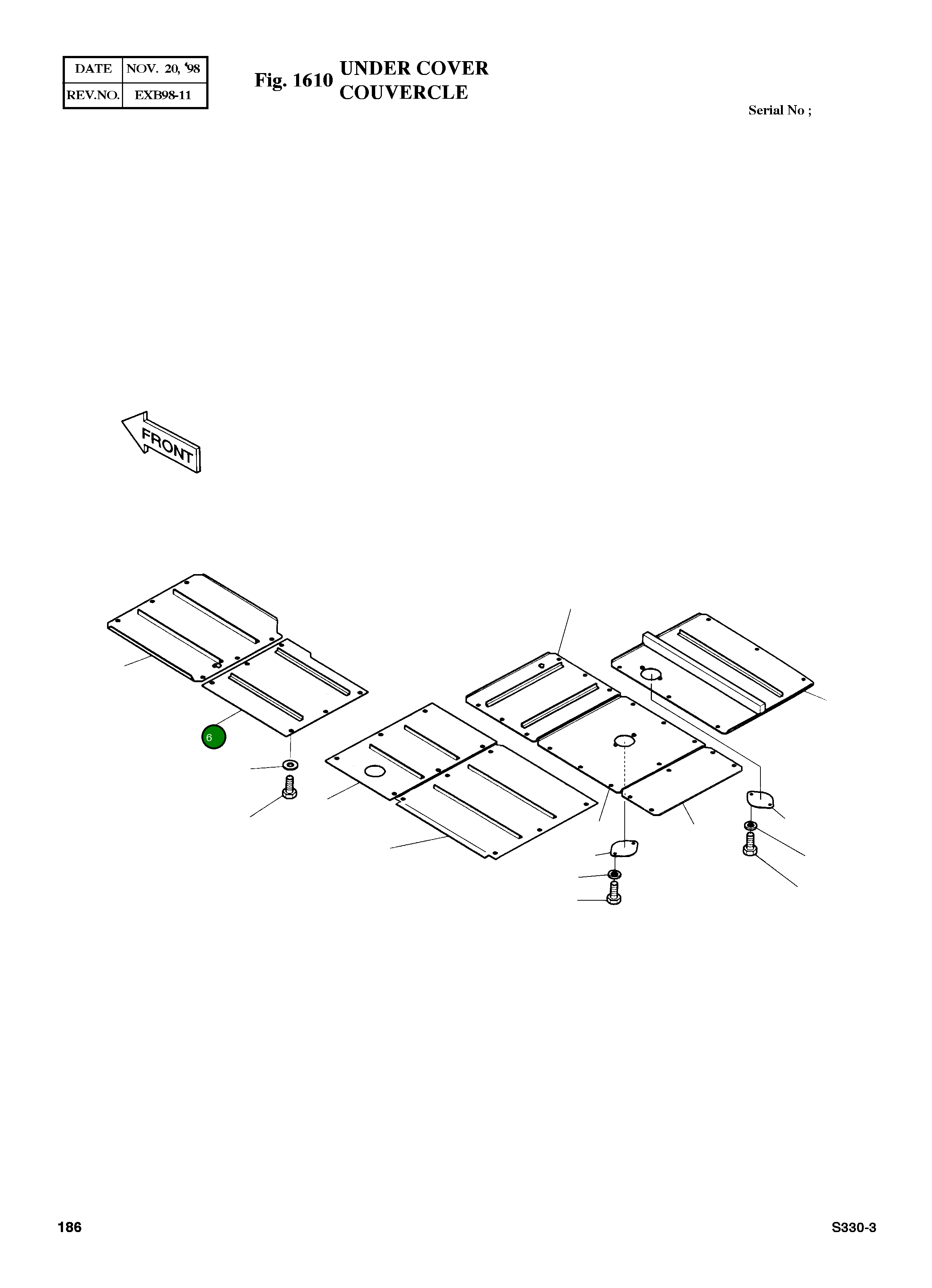 Крышка 2621-3191 Komatsu