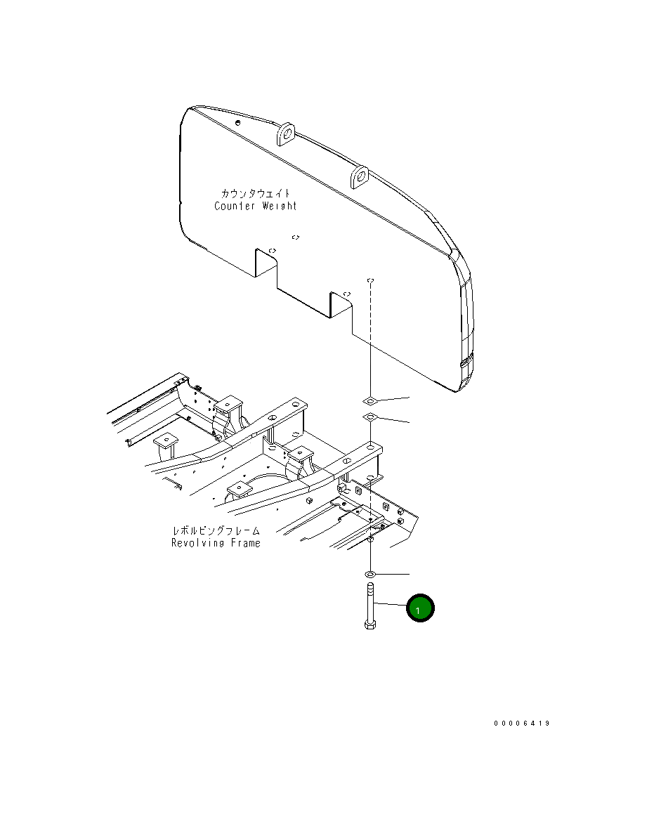 Болт 21K-46-K4120 Komatsu