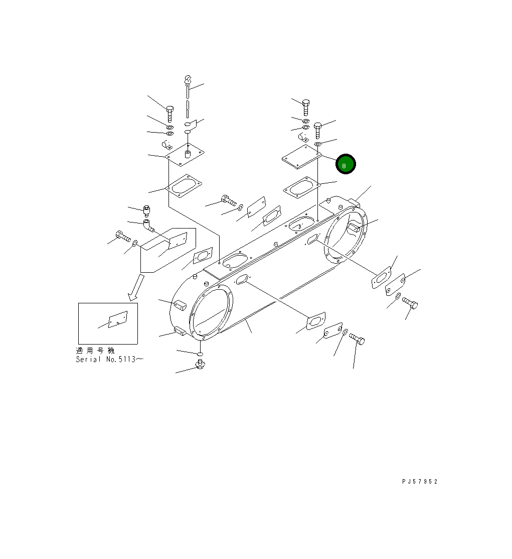 Крышка 23D-23-11140  Komatsu