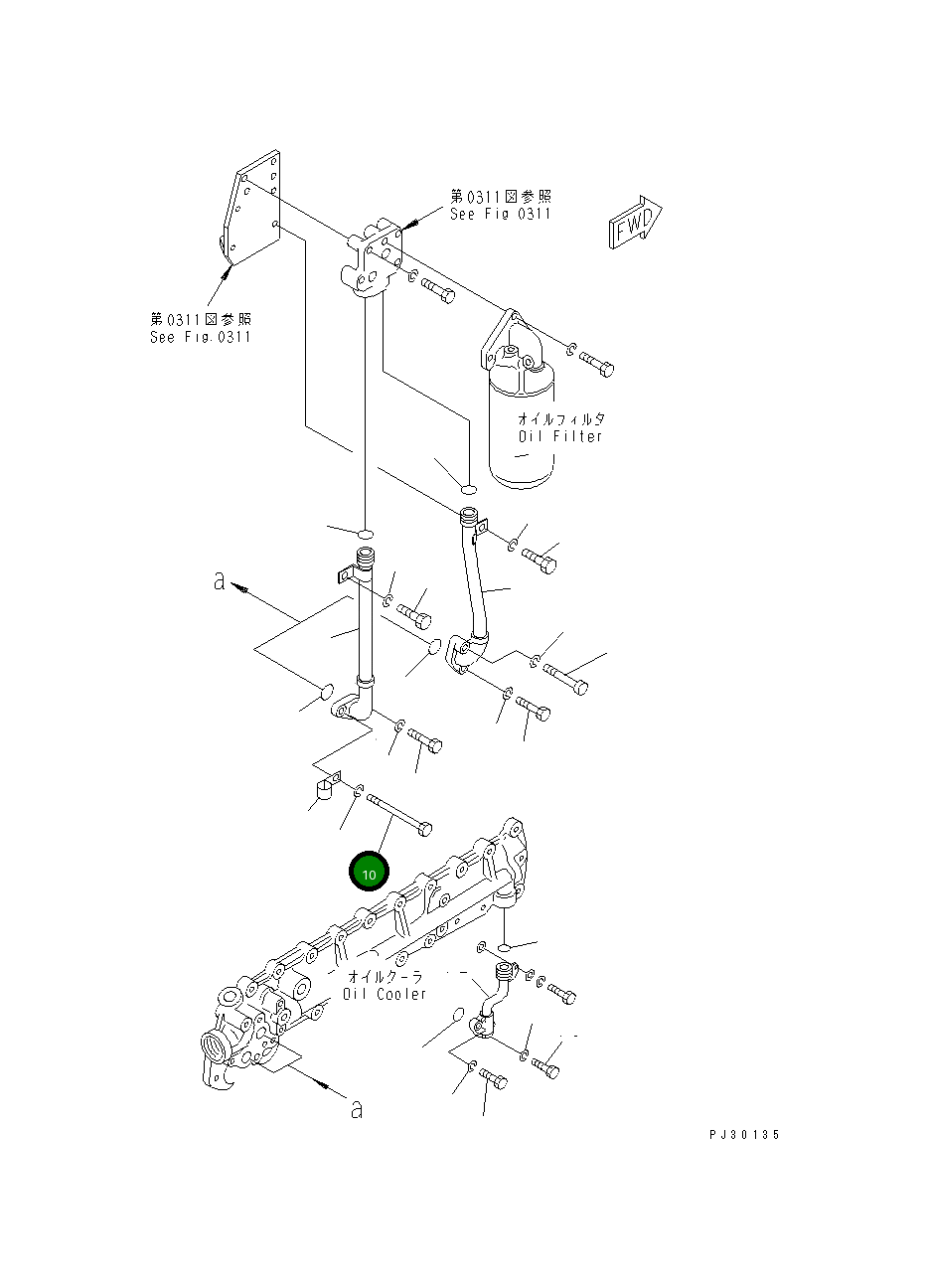 Болт 01010-30895  Komatsu