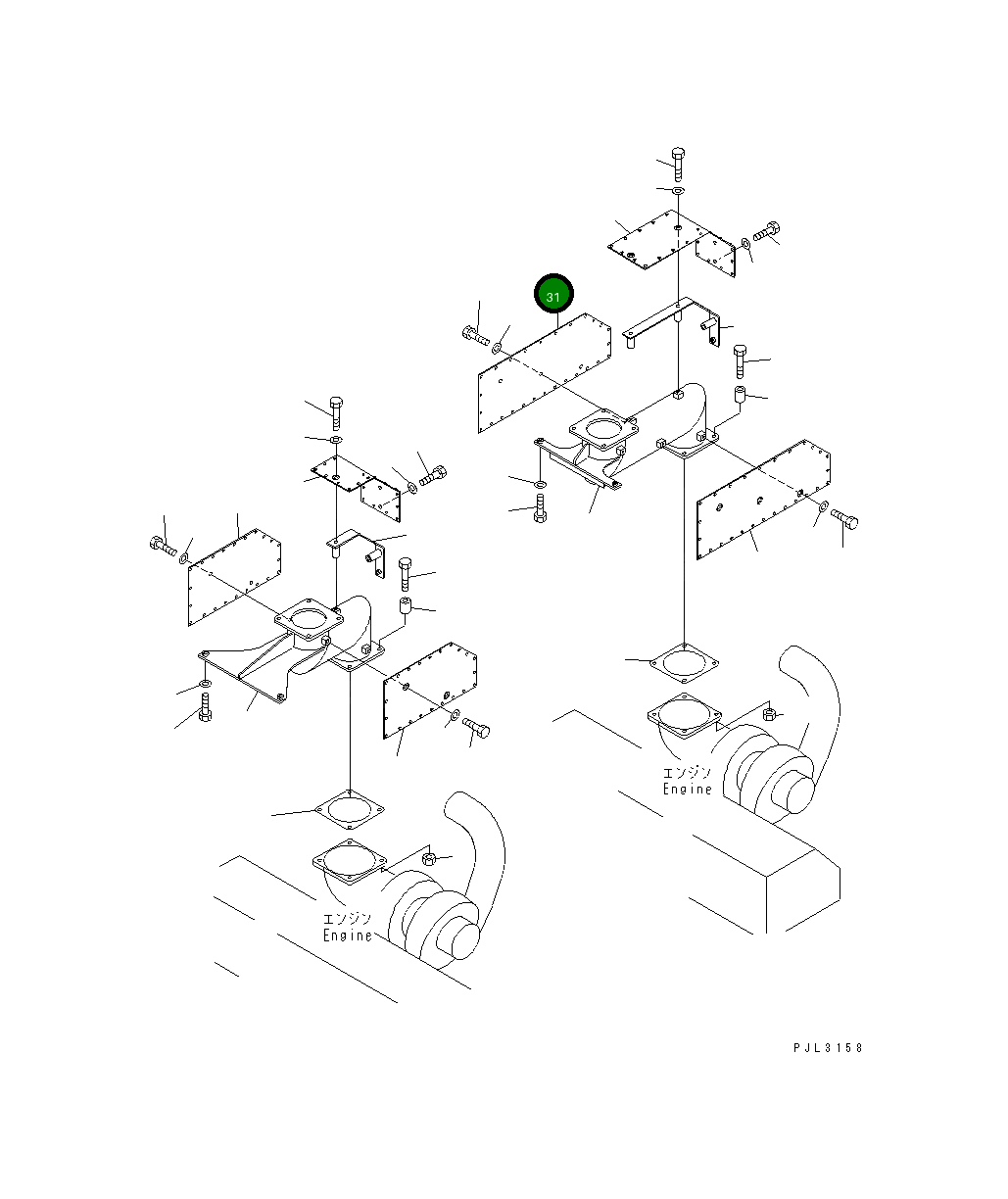Крышка 21T-01-67250 Komatsu