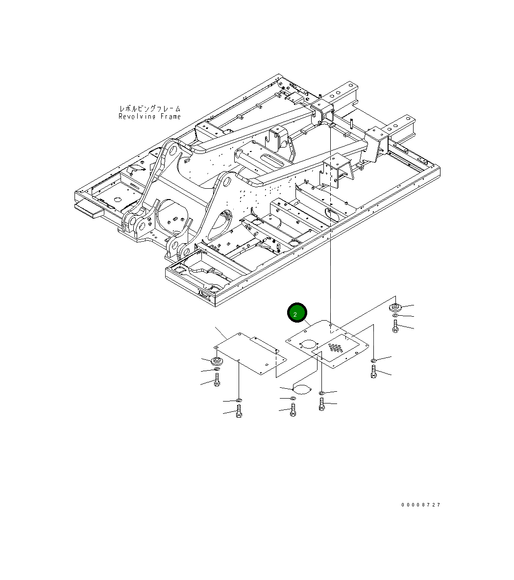 Крышка 21M-54-14721  Komatsu