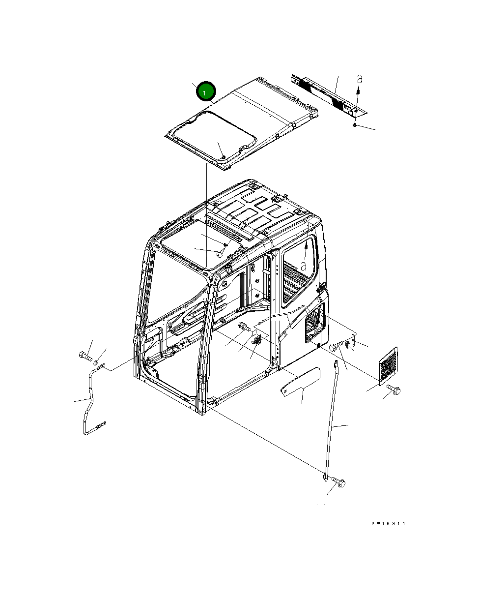 Крышка 20Y-54-52412  Komatsu
