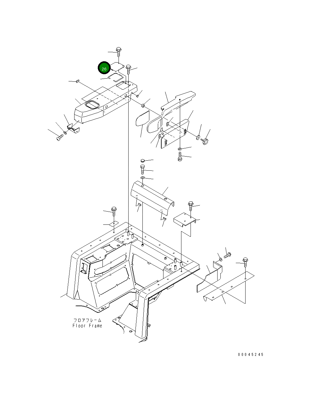 Крышка 14X-54-36770 Komatsu