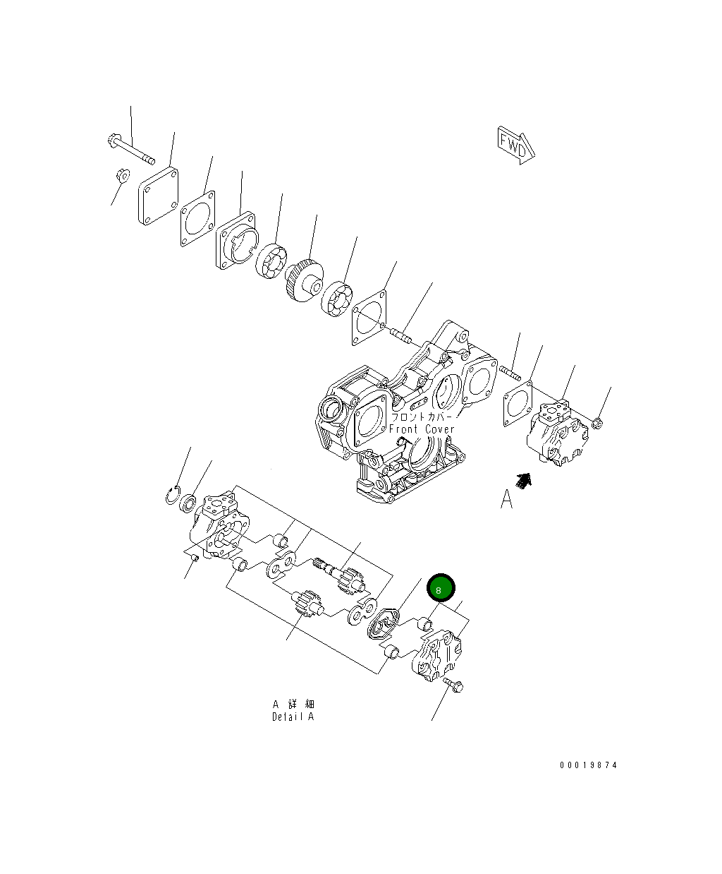 Кольцо YM178070-10401  Komatsu