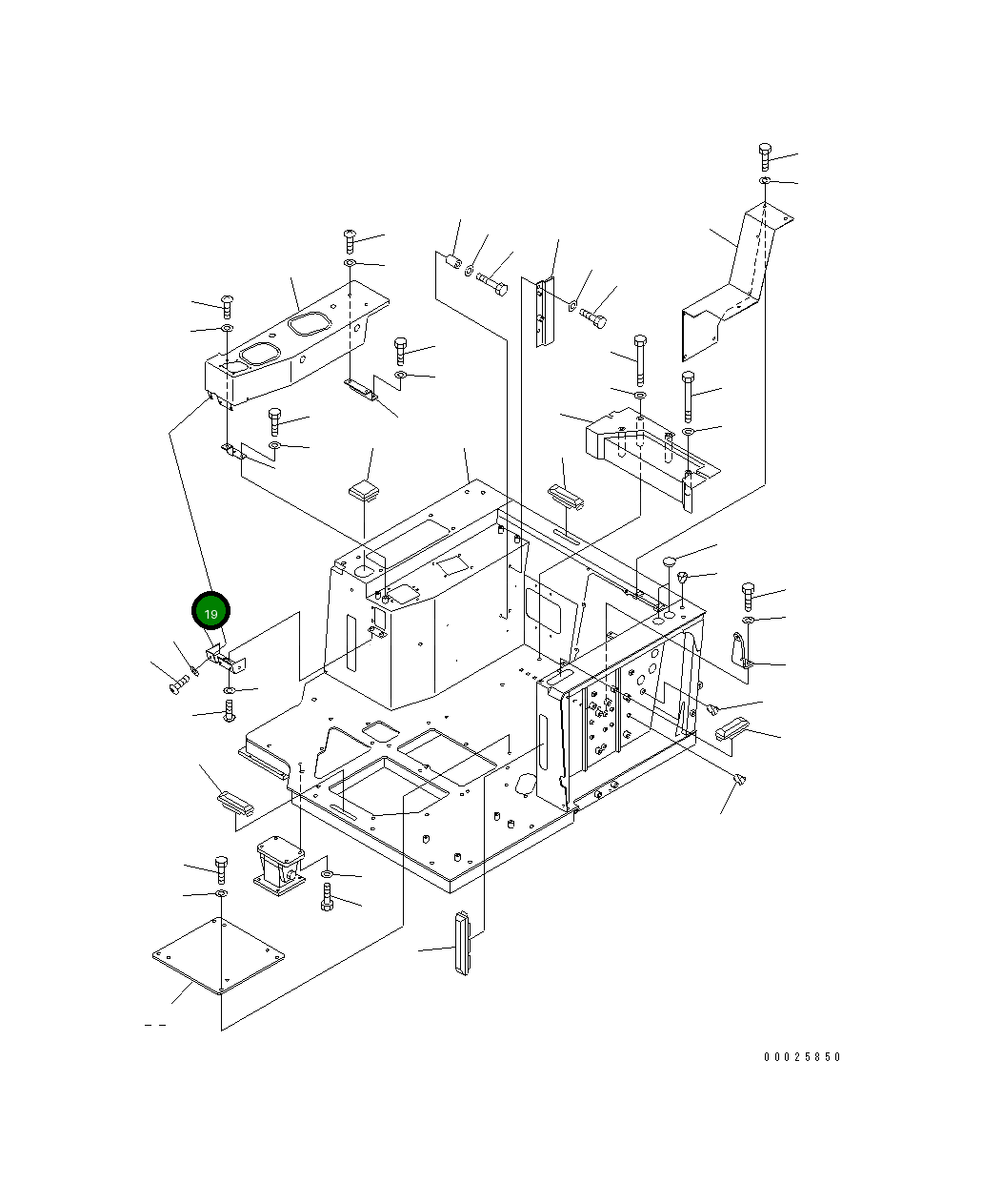 Крышка 19M-54-34220  Komatsu