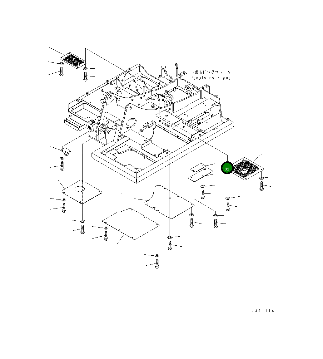 Крышка 201-54-82380 Komatsu