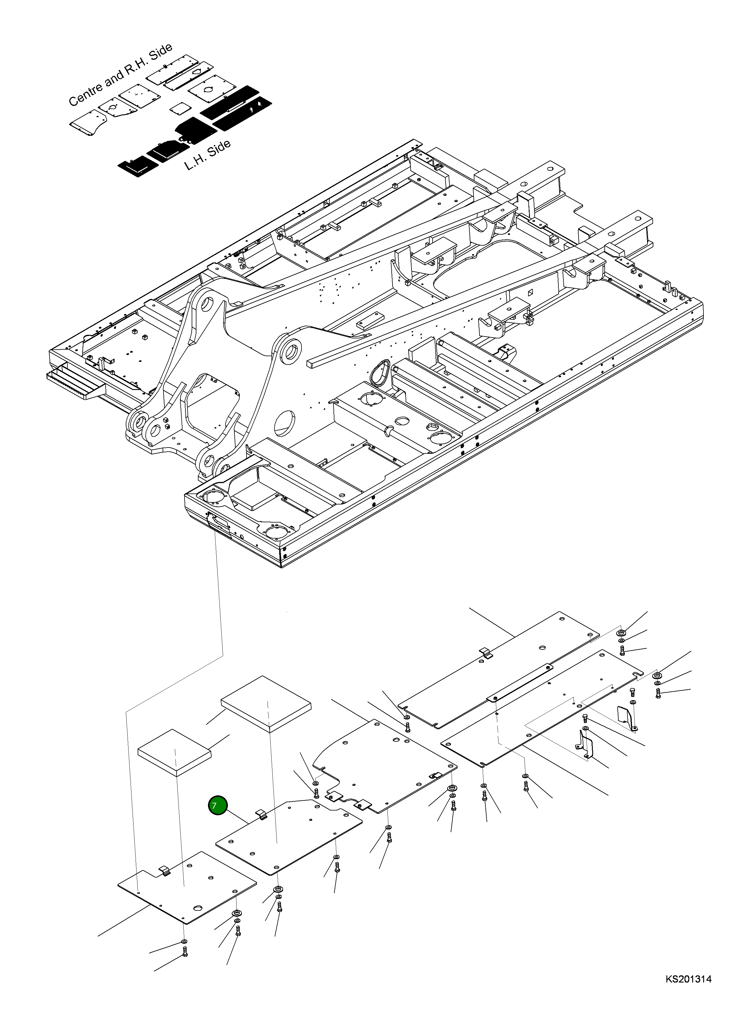 Крышка 207-54-KD530 Komatsu