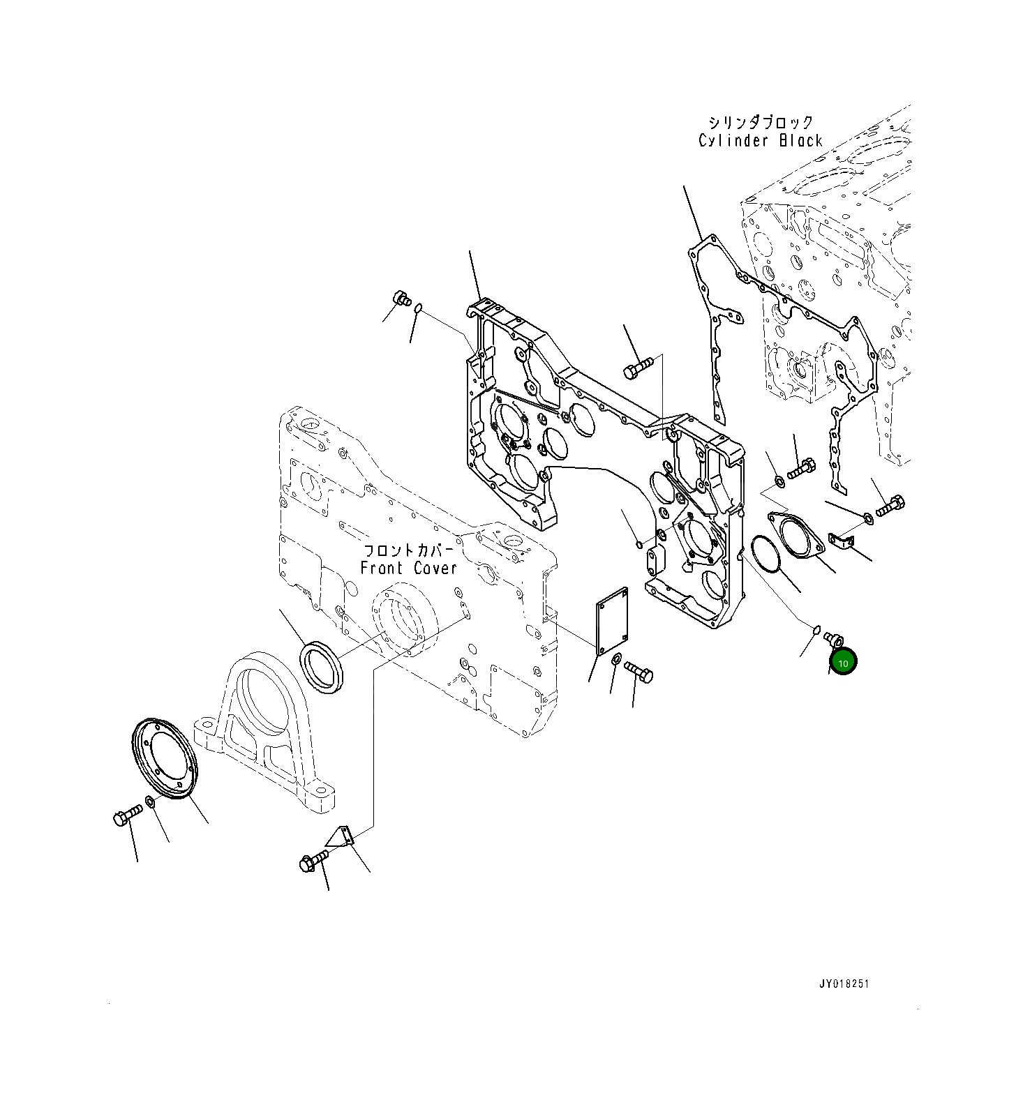 Крышка 6219-21-1860 Komatsu