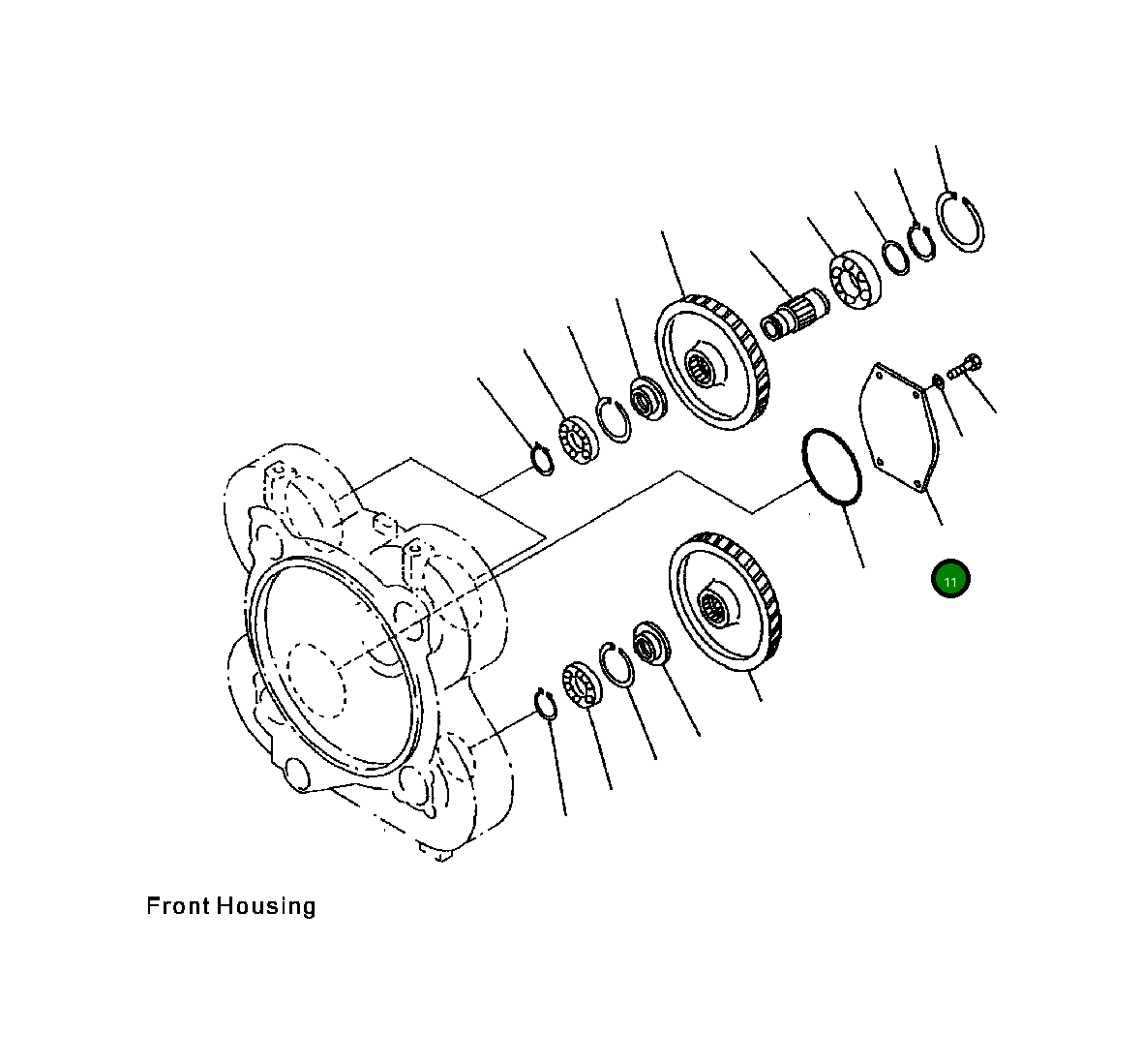 Крышка 428-13-14380  Komatsu