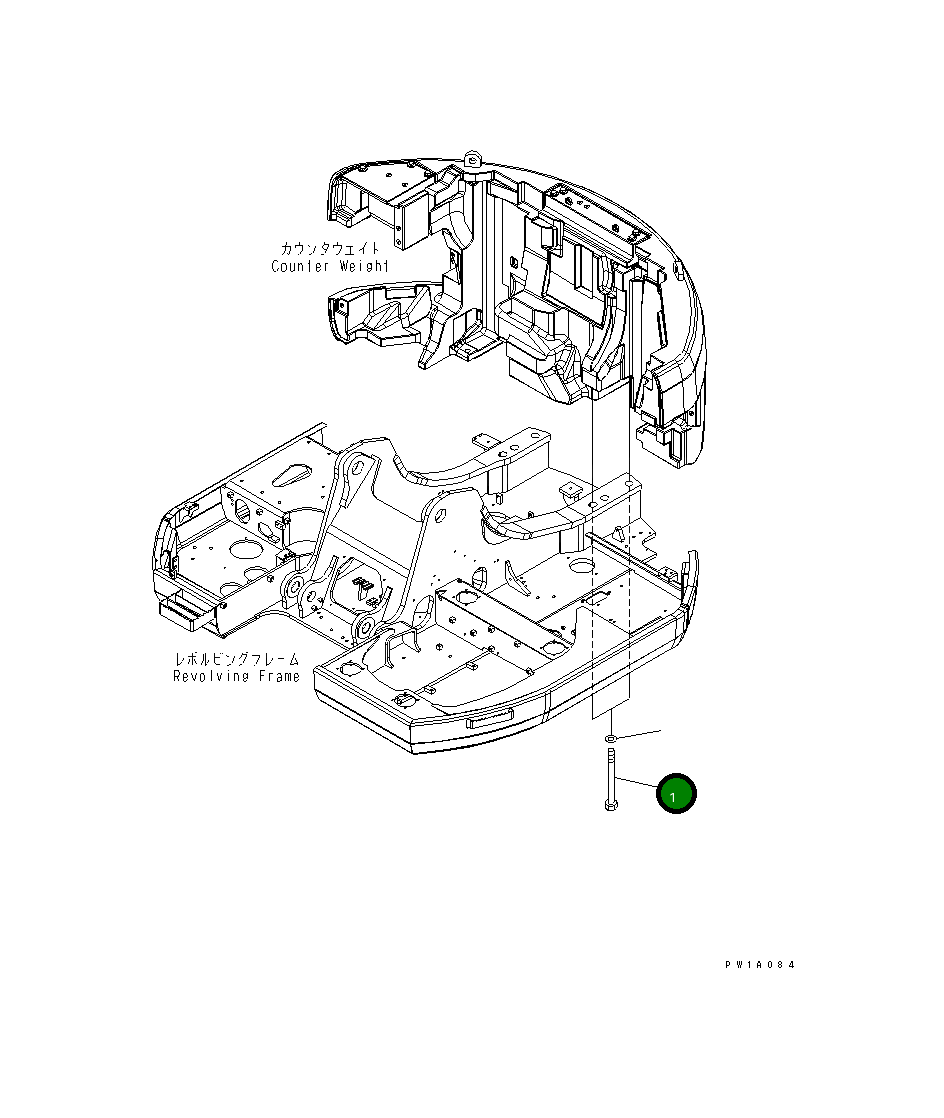 Болт 22U-46-23210 Komatsu