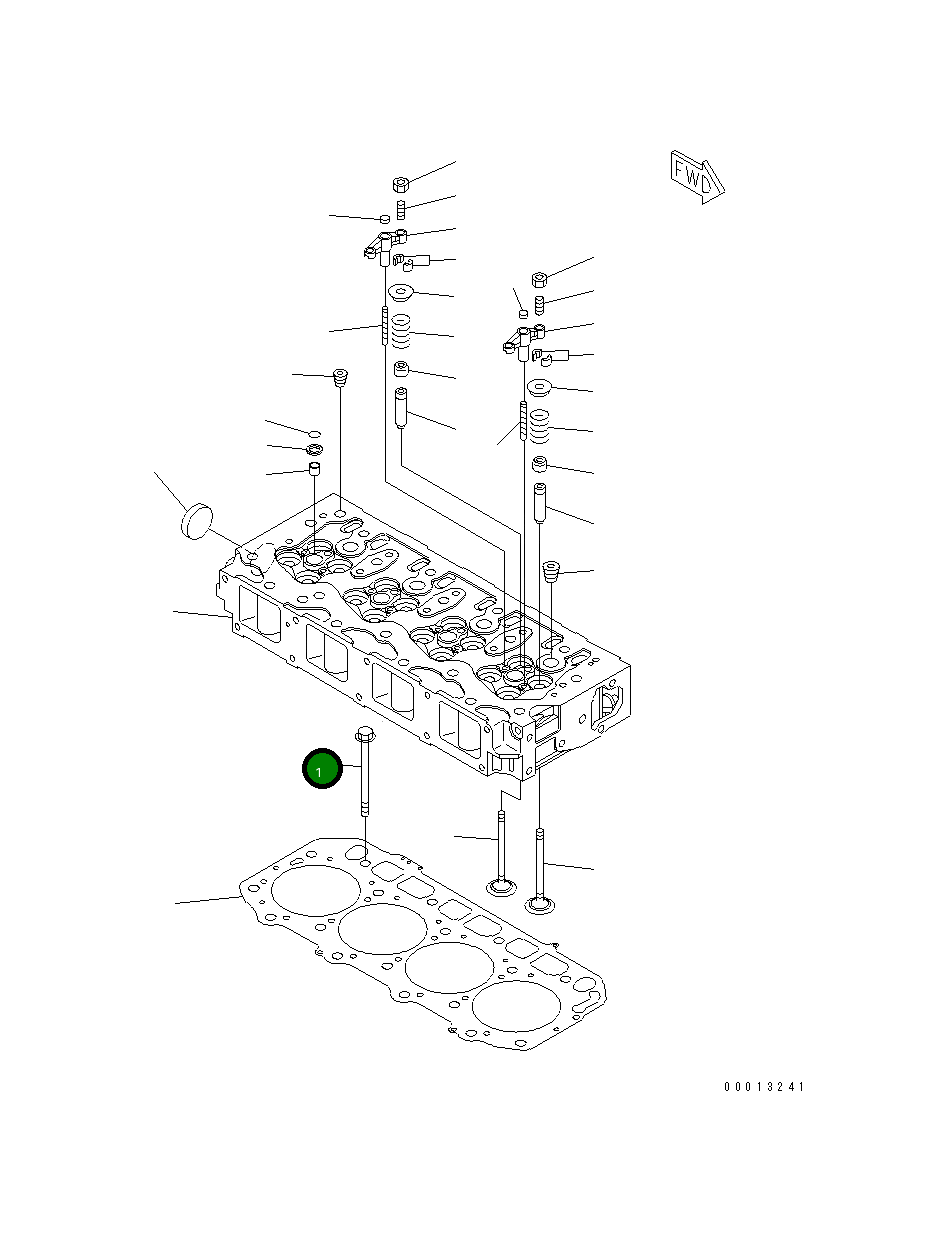 Болт YM129900-01200 Komatsu