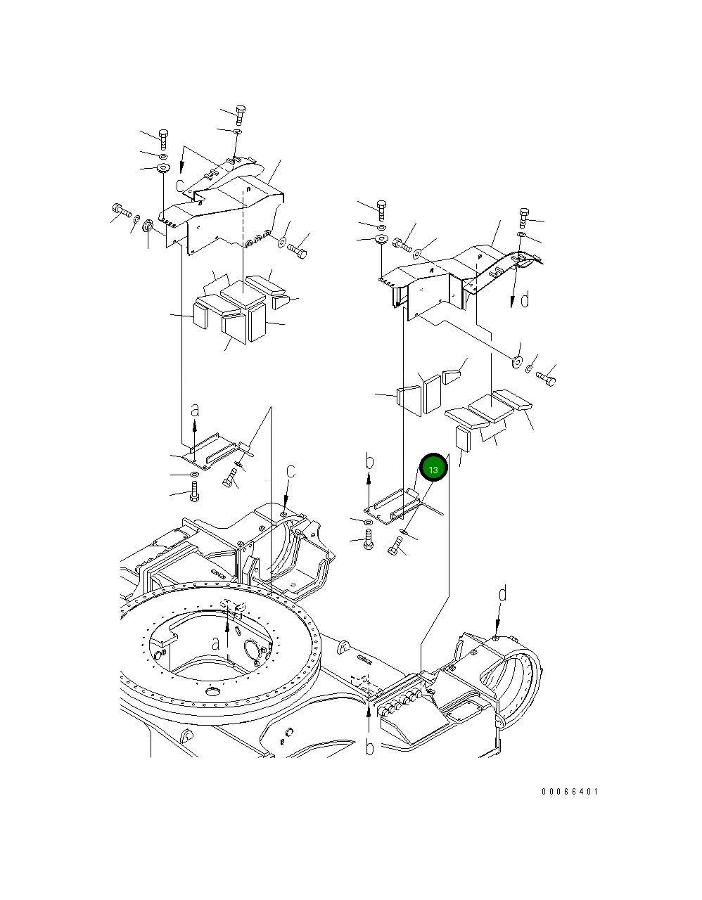 Крышка 21T-30-32173 Komatsu