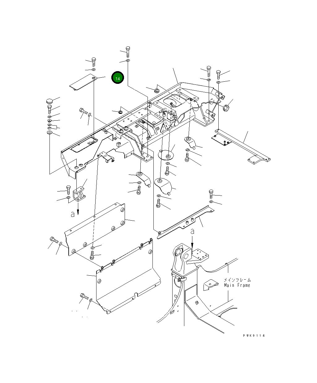 Крышка 14X-54-13132  Komatsu