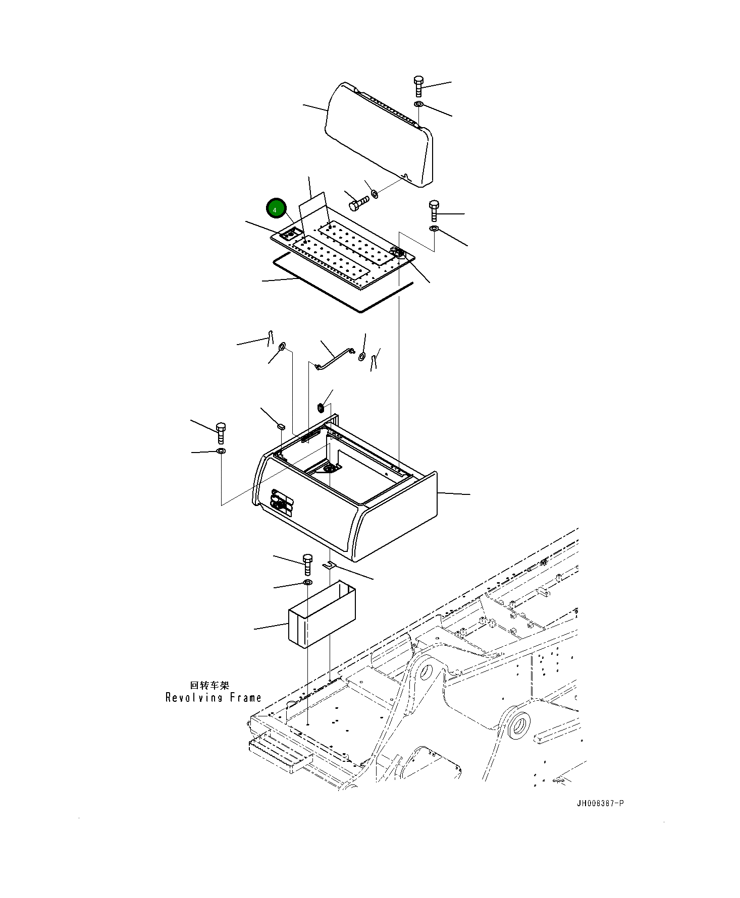 Крышка 207-54-78820  Komatsu