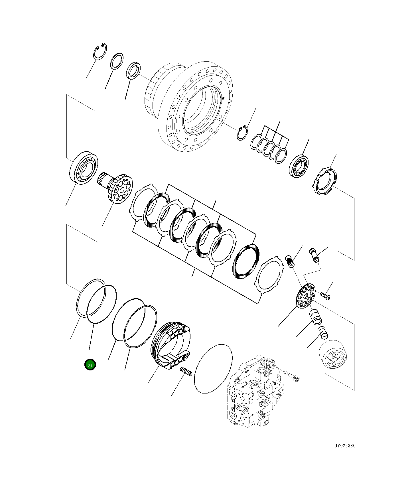 Кольцо уплотнительное (O-Ring) 708-8H-15220 Komatsu