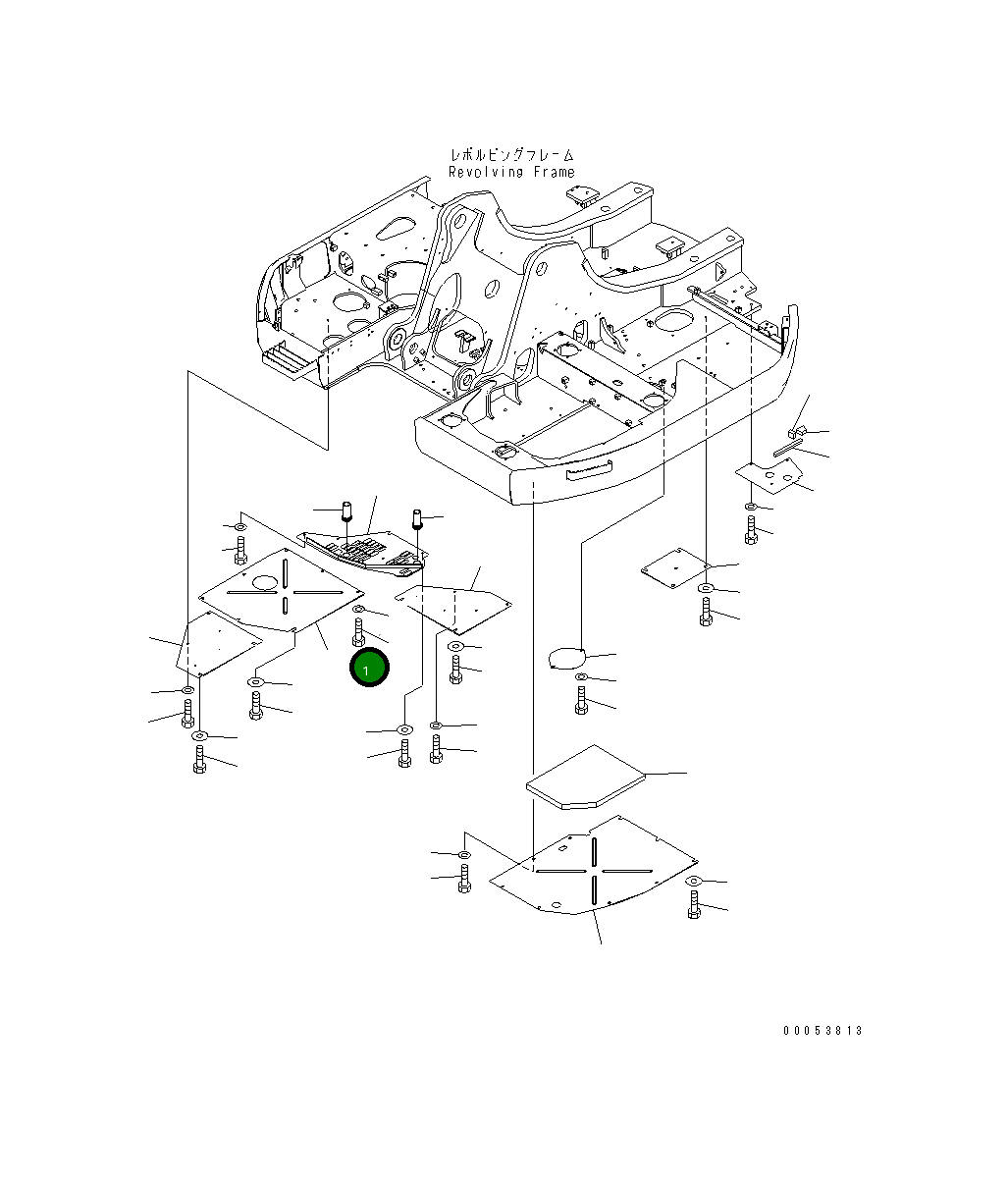 Крышка 22U-54-28770 Komatsu