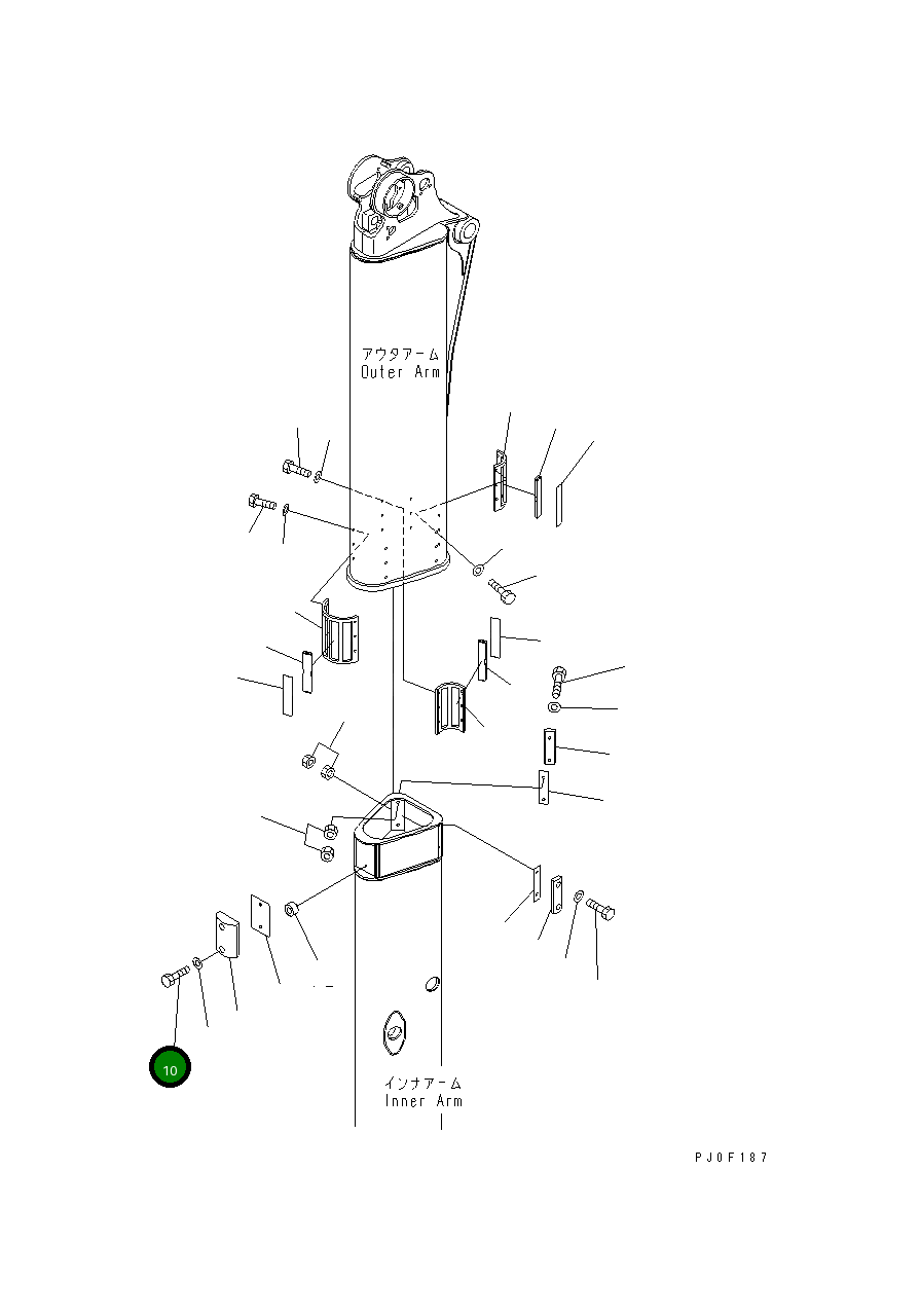 Болт 01010-B1040  Komatsu