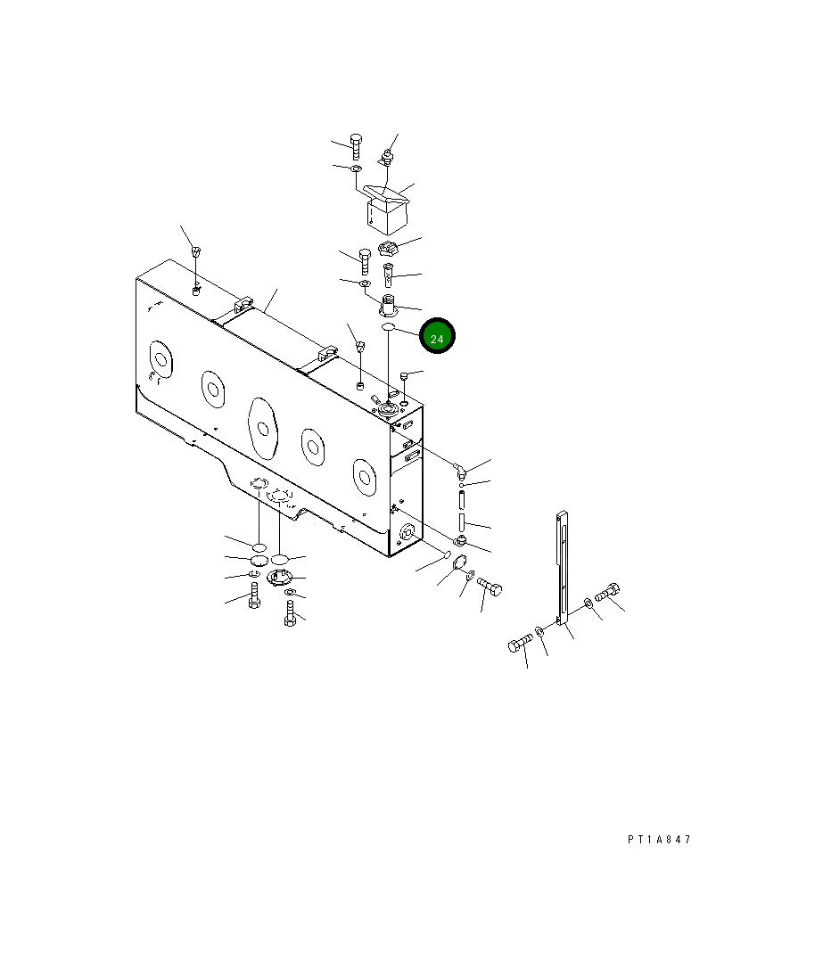 Крышка 21T-04-71360 Komatsu