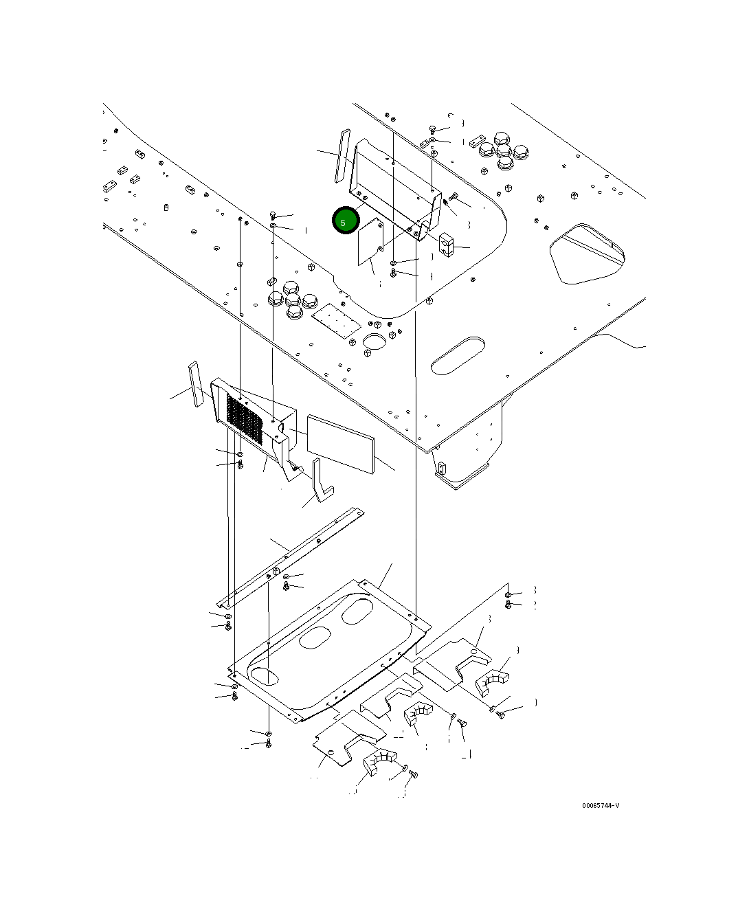 Крышка 21T-54-34821 Komatsu