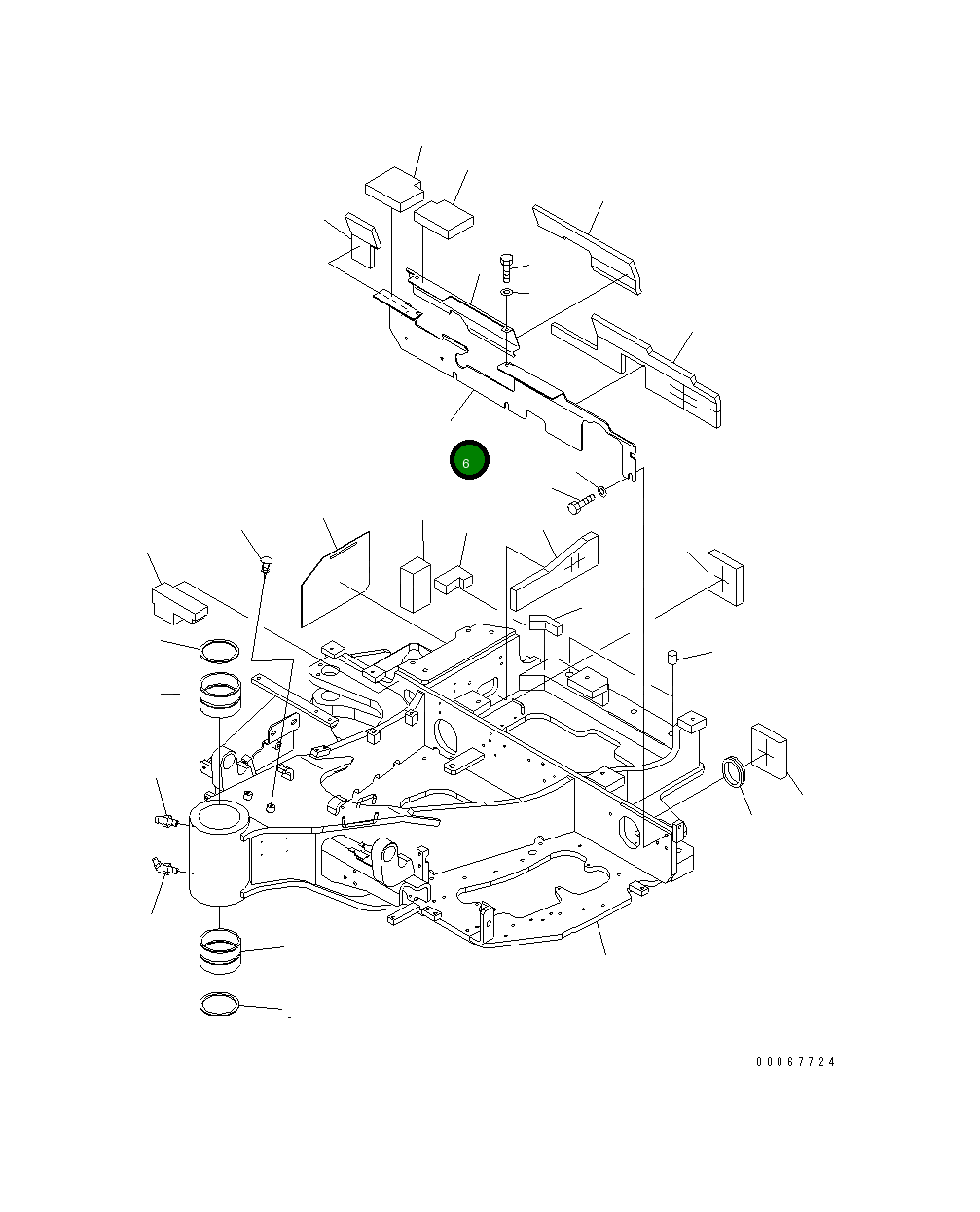Крышка 22F-46-31122 Komatsu
