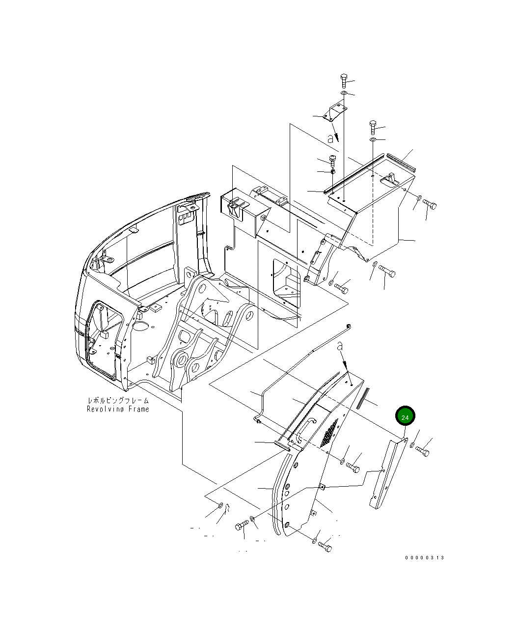 Крышка 21W-54-41470NU Komatsu