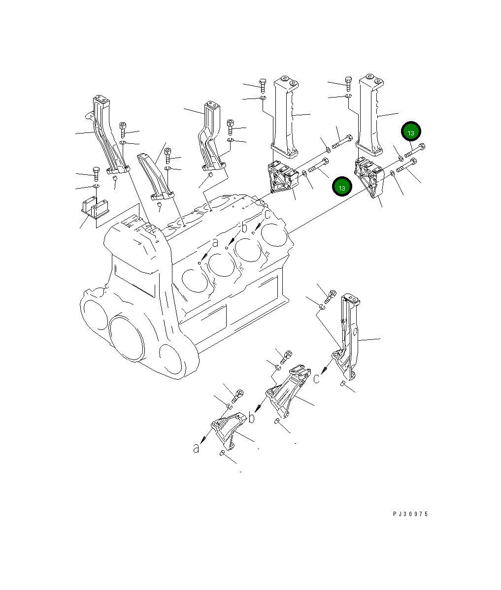 Болт 01019-31205 Komatsu