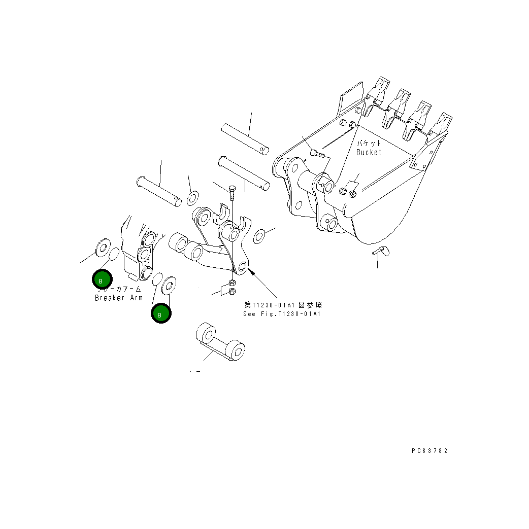 Кольцо уплотнительное (O-Ring) 140-30-16221  Komatsu