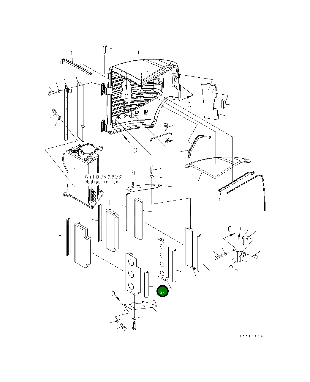 Крышка 22M-03-22240 Komatsu