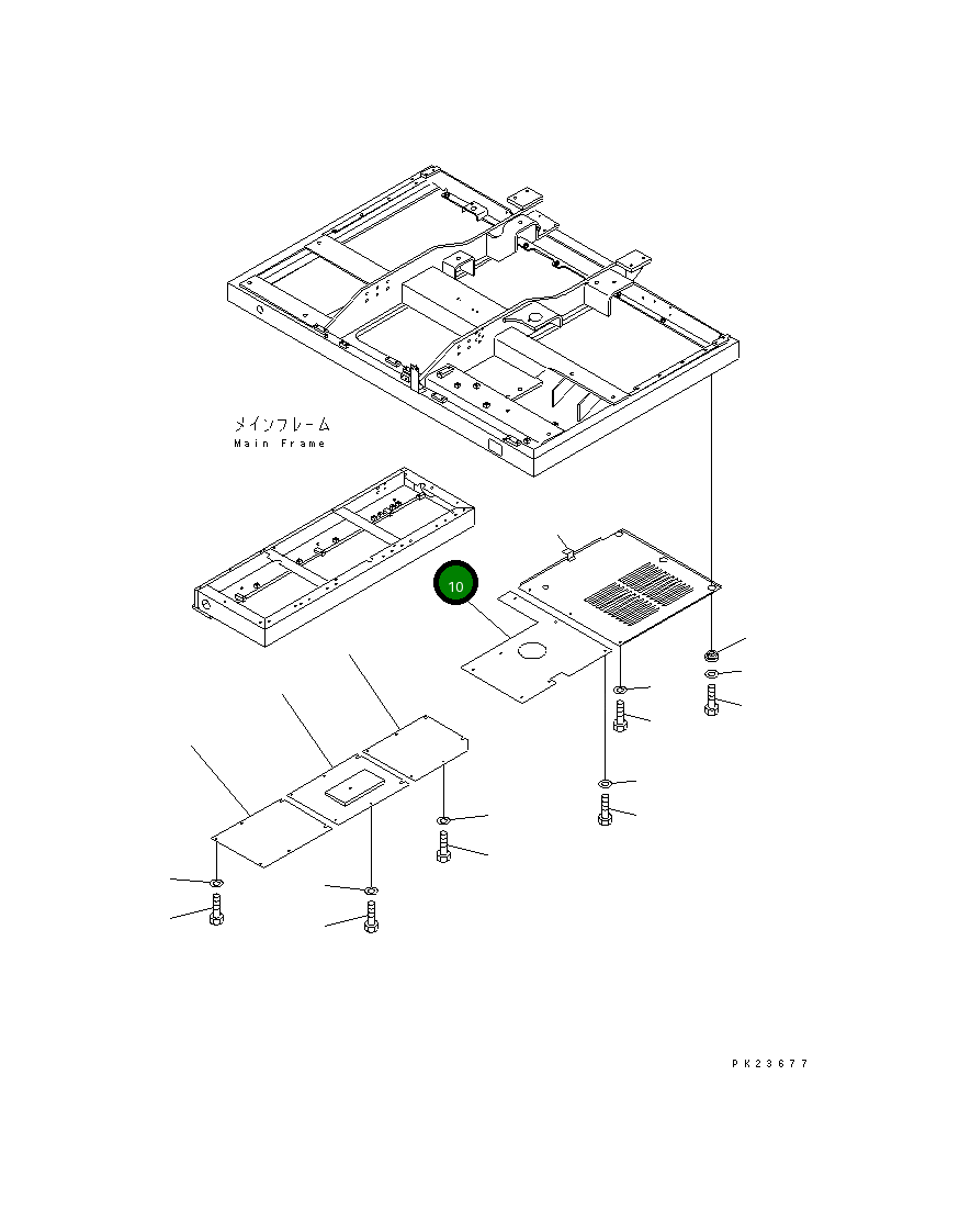 Крышка 8221-54-1170  Komatsu