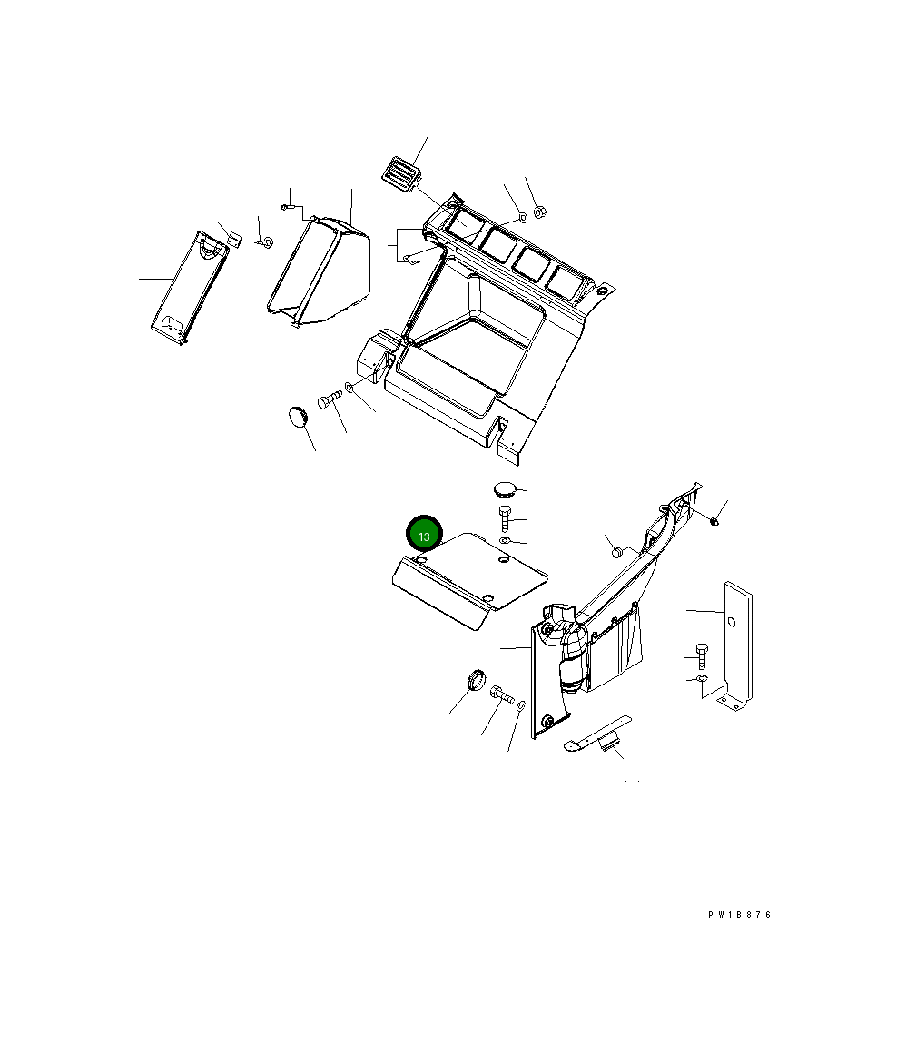 Крышка 20Y-54-65380  Komatsu
