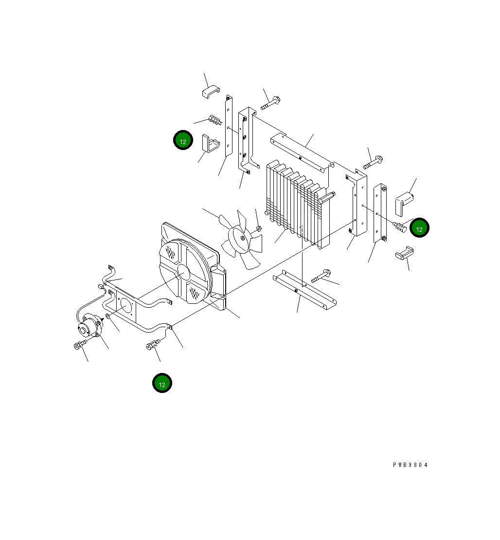 Болт TW020058-2540  Komatsu