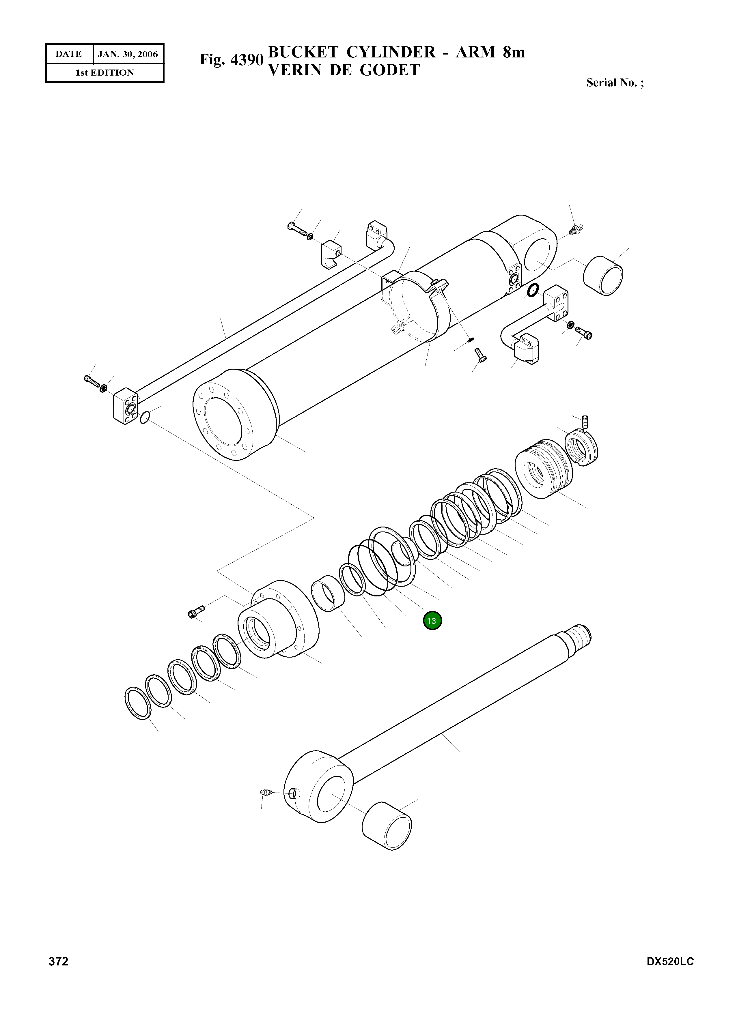 Кольцо уплотнительное (O-Ring) S8011151 Komatsu