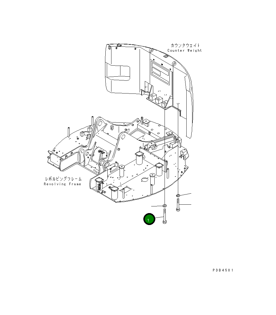 Болт 22U-46-13140  Komatsu