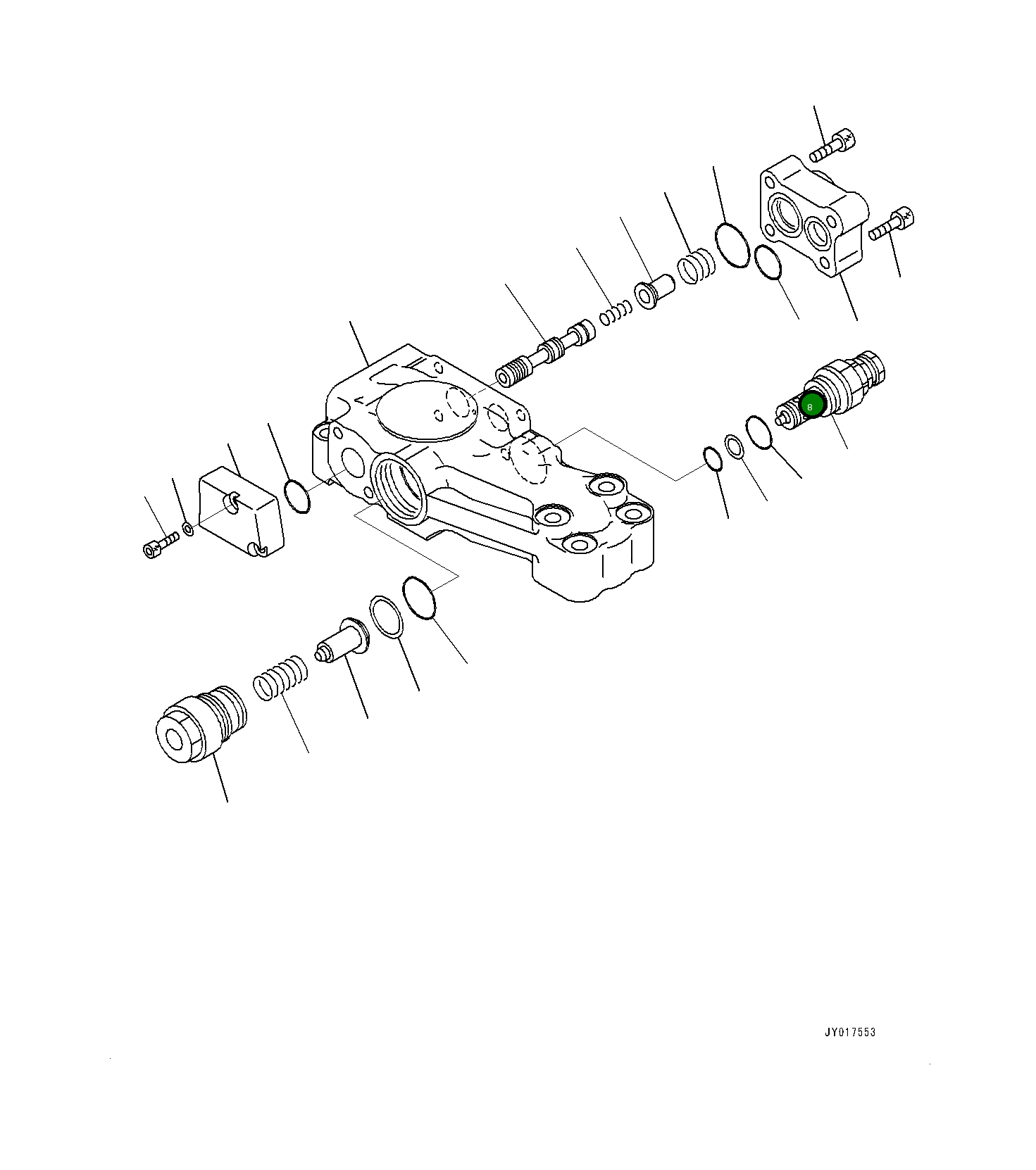 Кольцо уплотнительное (O-Ring) 7022138460 Komatsu