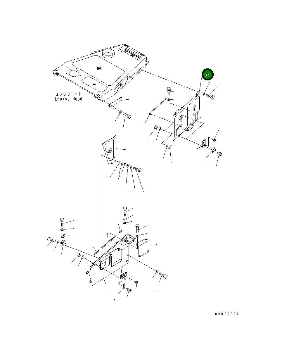 Крышка 195-54-75821 Komatsu