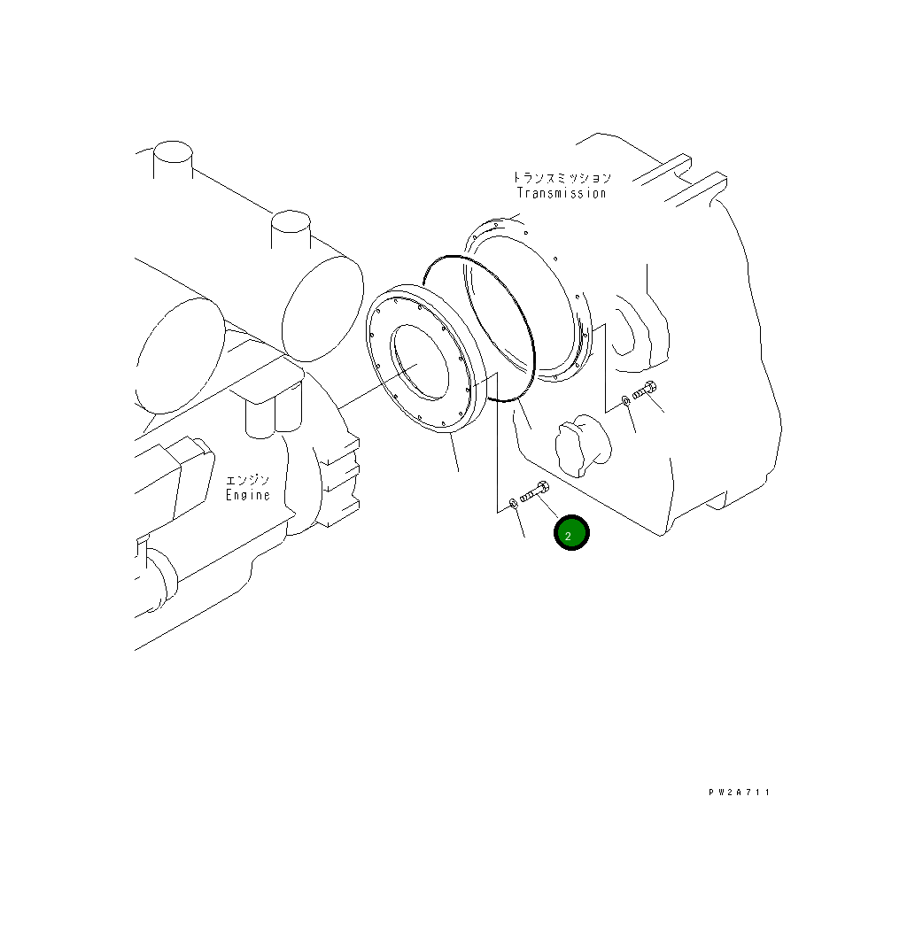 Болт 02010-70657 Komatsu